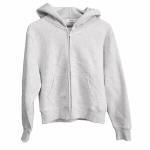 Garage Heather Gray Zip-Up Hoodie Classic Everyday Size Small